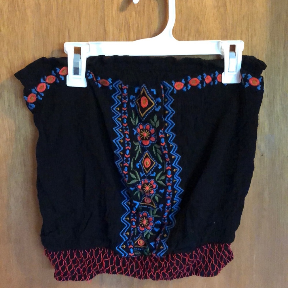 Embroidery tube top